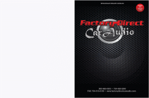 graphic design for catalog in animated gif for Factory Direct Car Audio